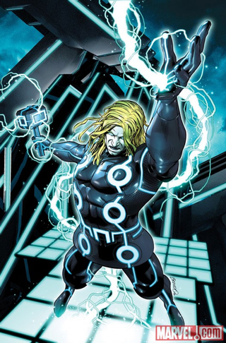 Illustration for article titled What if Iron Man, Captain America, and Thor starred in Tron?